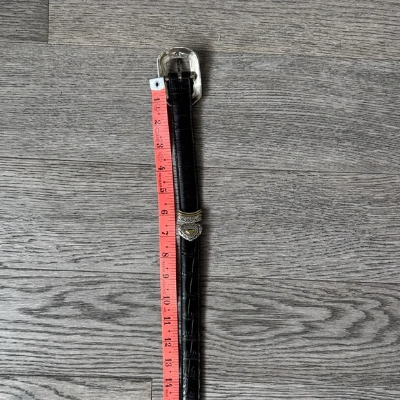 🌼BRIGHTON🌼 Marcus Mixed Metal Reversible Black and Brown Leather Belt, Size M 30 - Picture 14 of 16